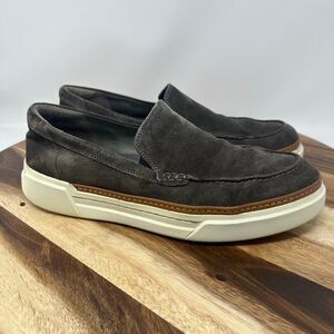 Allen Edmonds Burke Men’s 10.5 E Wide Venetian Suede Slip On Sneakers Gray